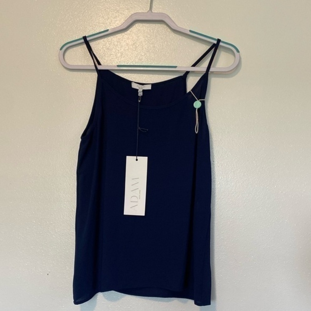 Adam LIPPES navy flowing strap flowy top shirt 8